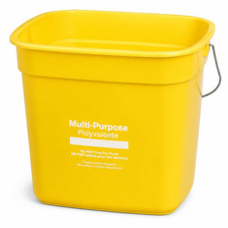 Glownary [4 Pack] King-Pail 10 Qt. Yellow Polypropylene Cleaning Pail