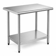 Glownary 30" x 36" 16 Gauge 430 Stainless Steel Work Table