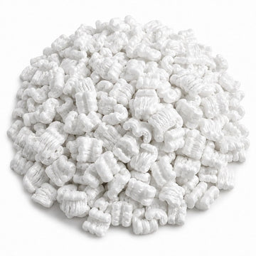 Glownary White Polystyrene Packing Peanuts 3.5 Cu. Ft.