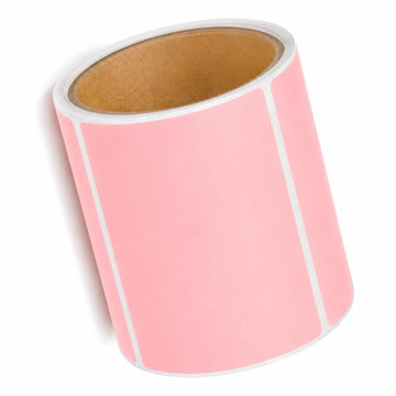 Glownary 4" x 3" Pink Thermal Transfer Permanent Label Rolls