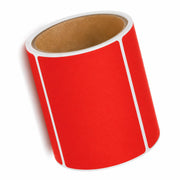 Glownary 4" x 3" Red Thermal Transfer Permanent Label Roll