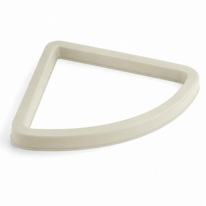 Glownary 21 Gallon Beige Corner Round Rim Top Trash Can Lid