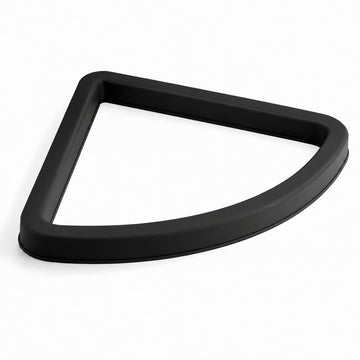 Glownary 21 Gallon Black Corner Round Rim Top Trash Can Lid