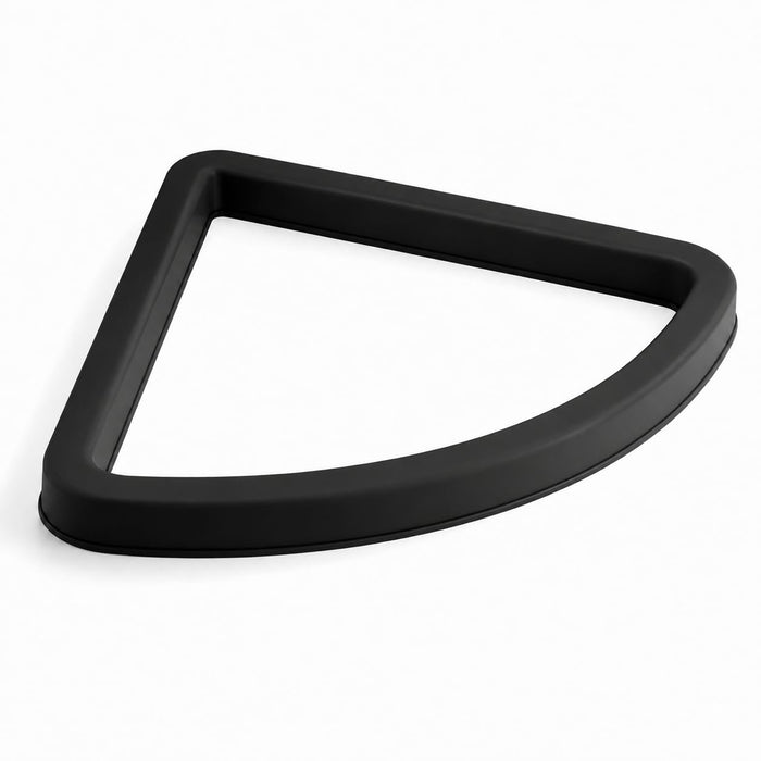 Glownary 21 Gallon Black Corner Round Rim Top Trash Can Lid