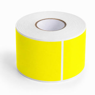 Glownary 2" x 3" Bright Yellow Rectangular Inventory Labels 500/Roll