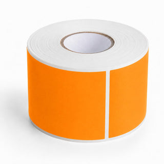 Glownary 2" x 3" Fluorescent Orange Rectangular Inventory Labels