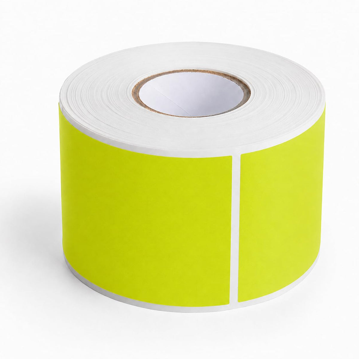 Glownary 2" x 3" Fluorescent Chartreuse Rectangular Inventory Labels