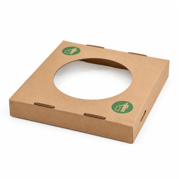 Glownary Kraft Corrugated Cardboard Trash Container Lid 10-Bundle