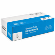Glownary Black Disposable Nitrile Gloves 2.5 Mil, Large, 200/Box
