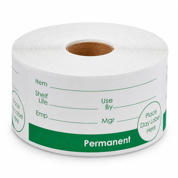 Glownary 2" x 4" Green Universal Day of the Week Label 500/Roll