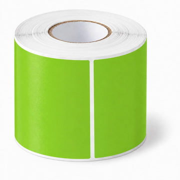 Glownary 3" x 6" Fluorescent Green Rectangular Inventory Labels