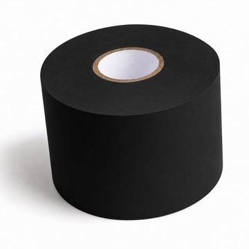 Glownary 3" x 9" Black Semi-Gloss Rectangular Inventory Labels