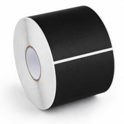 Glownary 3" x 10" Black Semi-Gloss Rectangular Inventory Labels
