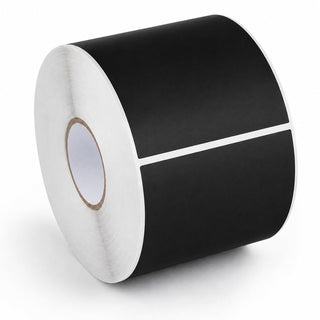 Glownary 3" x 10" Black Semi-Gloss Rectangular Inventory Labels