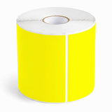 Glownary 5" x 7" Bright Yellow Semi-Gloss Permanent Inventory Labels