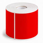 Glownary 4" x 6" Red Semi-Gloss Permanent Rectangular Labels