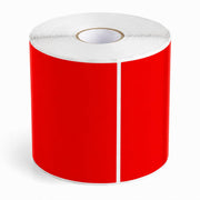 Glownary 5" x 7" Red Semi-Gloss Permanent Rectangular Labels