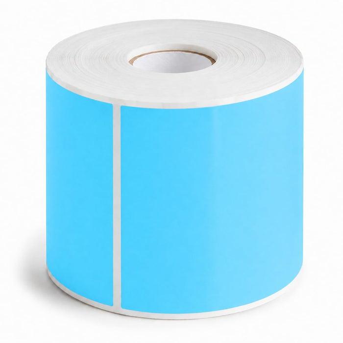 Glownary 4" x 6" Sky Blue Semi-Gloss Permanent Inventory Labels
