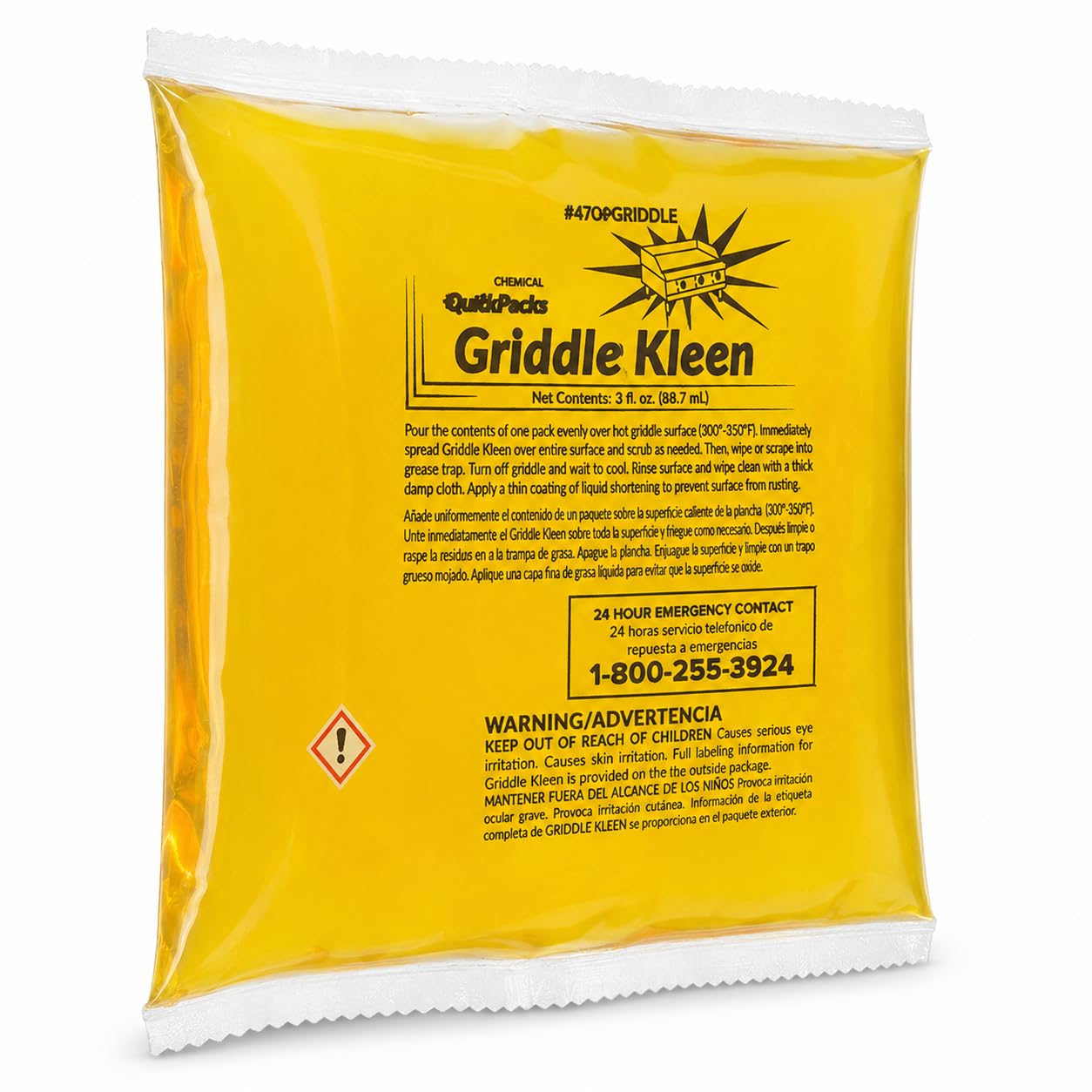 Glownary QuikPacks Griddle Kleen 3 oz Liquid Griddle Cleaner