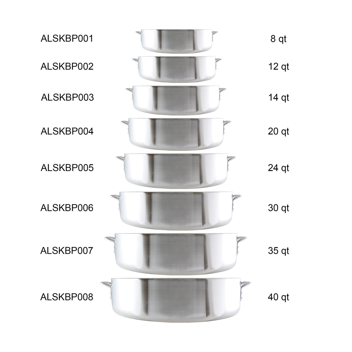 Thunder Group 35 Quart Aluminum Braiser with Lid variation 5