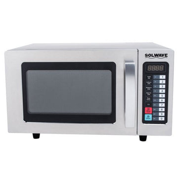 Solwave Mw1000t Stainless Steel Commercial Microwave with Push Button Controls - 120v, 1000w