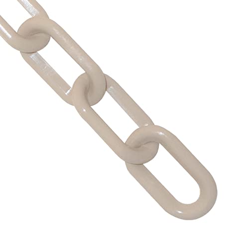 Mr. Chain Plastic Barrier Chain, Silver, 25 ft Length (30008-25)