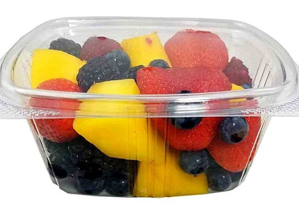 Koda Cup 16 oz. (Pint Size) RPET Clear Plastic Hinged Lid Deli Meal Prep Fruit Salad Display Food Storage Containers 100% BPA Free