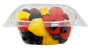 Koda Cup 16 oz. (Pint Size) RPET Clear Plastic Hinged Lid Deli Meal Prep Fruit Salad Display Food Storage Containers 100% BPA Free