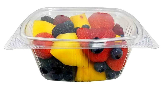 Koda Cup 16 oz. (Pint Size) RPET Clear Plastic Hinged Lid Deli Meal Prep Fruit Salad Display Food Storage Containers 100% BPA Free