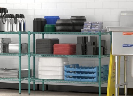 Regal Altair 34''H Green Epoxy Wire Shelving Posts | Pack of 4 Posts | NSF Commercial Heavy Duty |