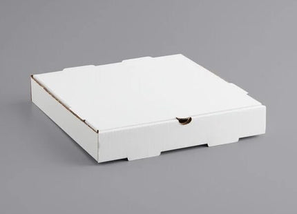 12 inch Pizza Box Bundle of 50 - Premium Plain White Corrugated Cardboard Take Out Delivery Container