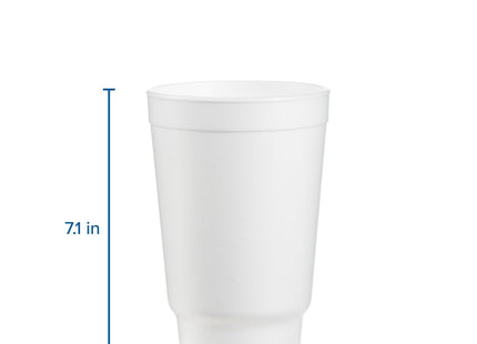 Dart 32AJ20 32 Oz Insulated Foam Cup, Polystyrene, White (Pack of 400)