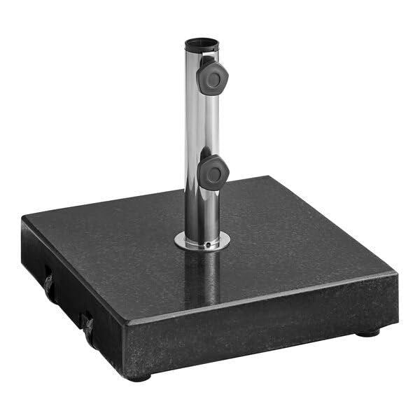 Outdoor Umbrella Base, 110 lb. Square, Black Granite