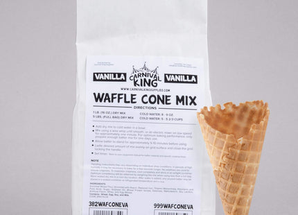 Carnival King Vanilla Waffle Cone Mix 5 lb. Bag - 6/Case