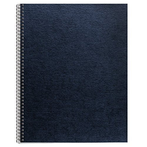 TableTop King 52098 8 1/2" x 11" Navy Linen Texture Binding System Cover - 200/Pack