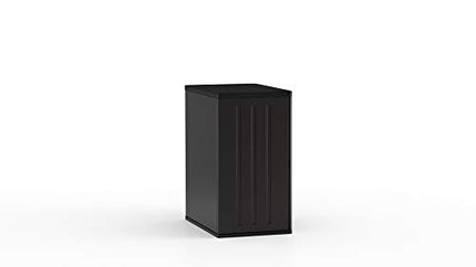 Suncast Commercial Heavy-Duty 9 Cubic Ft. Resin Storage Cabinet with Lockable Handles, Adjustable Metal-Reinforced Shelves for Garage or Workspace, Black, Made in The USA