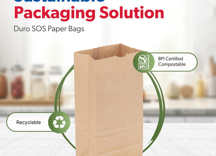 Duro Bag Dubl Life SOS Recycled Kraft FSC (500 Pack)