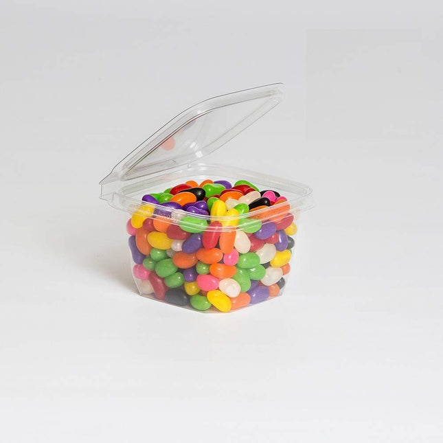 Safe-T-Fresh Inline Plastics TS4016 16 oz. Clear Tamper Evident Plastic Grab-and-Go Container with Hinged Lid | 276/Case