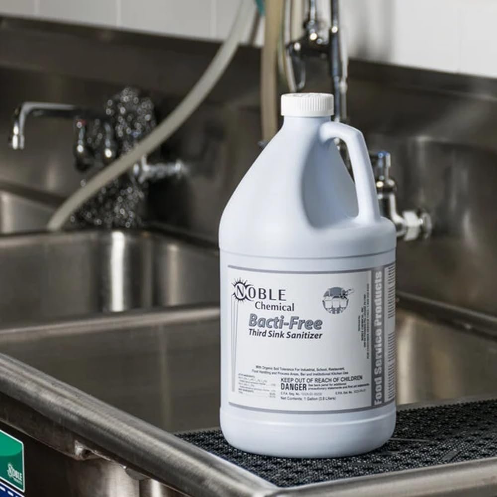 Glownary Bacti-Free Third Sink Sanitizer, 1 Gallon Concentrated Formula, 128 oz, 4 per Case