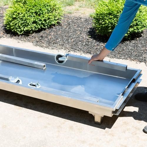 Backyard Pro CHAR60SS 60" Stainless Steel Charcoal Grill with Removable Legs and Cover