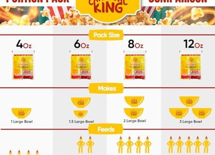 Carnival King: Popcorn Kernels for Popcorn Machine, Popcorn Packets, Bulk Popcorn, 4oz Packs (CASE of 24) - Popcorn Machine Supplies, popcorn maker kit popcorn kernels all in one popcorn packs