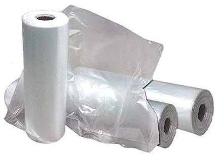 4 Rolls - Plastic Roll Bags for Fruits, Vegetable, Bread, Food Storage Clear Bags