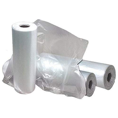 4 Rolls - Plastic Roll Bags for Fruits Vegetable Food Storage Clear 10x15
