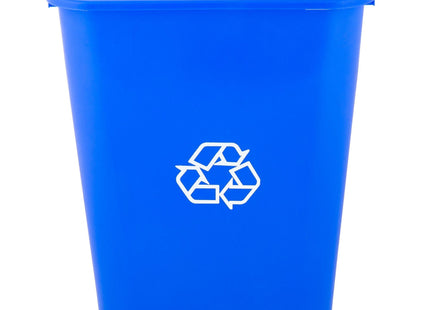 TableTop King 41 Qt. / 10 Gallon Blue Rectangular Recycling Wastebasket