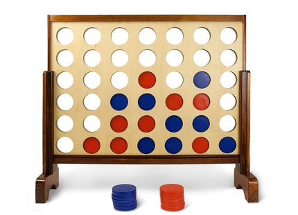 Giant 4 Connect in a Row with Carrying Case and Stained and Finished Legs and Frame