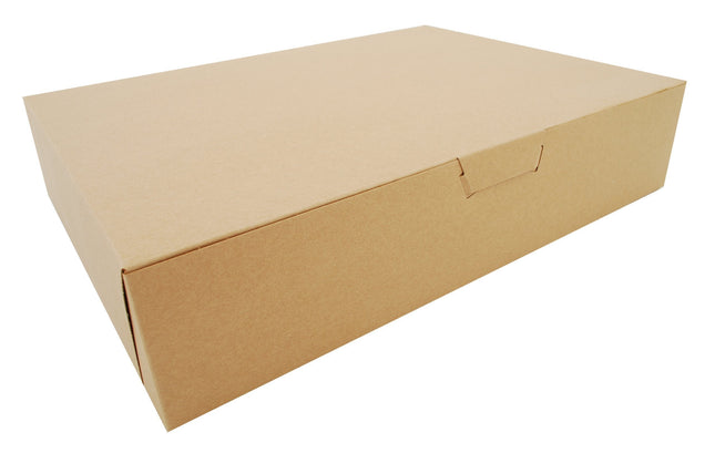 SCT Kraft One-Piece Non-Window Bakery Boxes, 19 x 14 x 4, Brown, Paper, 50/Carton