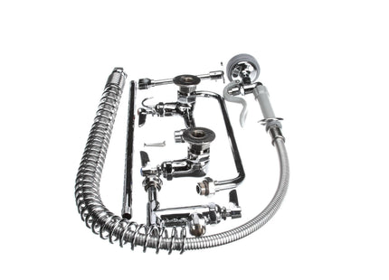 T&S Brass B-0133-ADF12-B Easy Install Wall Mount Pre-Rinse Faucet for Commercial Kitchens. Includes Wall Bracket and 12" Add-On Faucet. Sprayer Meets New DOE Requirements with a 1.15 GPM Flow Rate