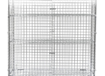 TableTop King NSF Mobile Chrome Wire Security Cage Kit - 18" x 60" x 69"