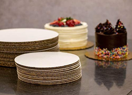 Southern Champion Tray Corrugated Single Wall Cake and Pizza Circle, Greaseproof, White