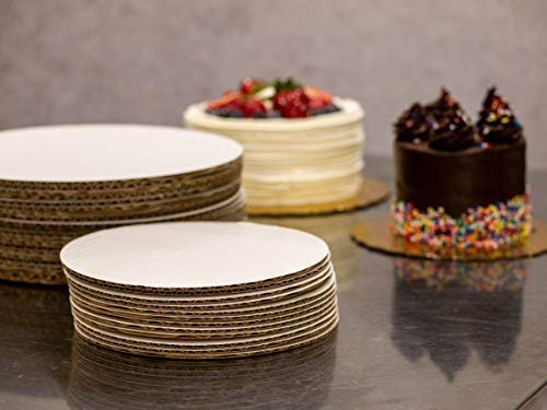 Southern Champion Tray Corrugated Single Wall Cake and Pizza Circle, Greaseproof, White